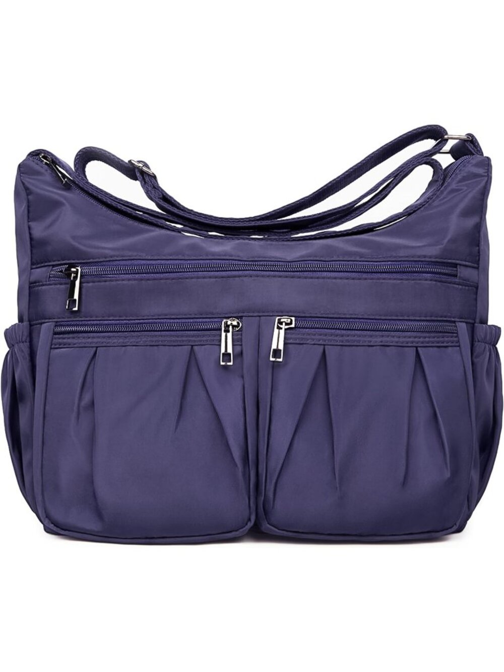 Women's Purple-2 Nylon Crossbody Bag Water Resistant Anti Theft Travel Purse